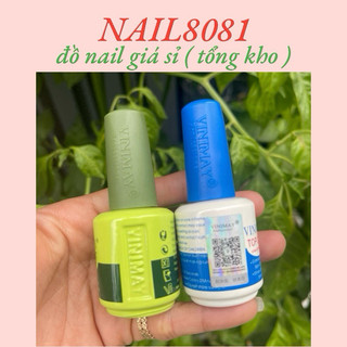 Base top Vinimay chính hãng , bộ liên kết sơn gel làm móng ( mẫu chai mới đập chữ nổi trên chai )