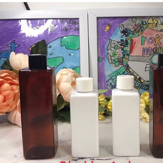 Chai lọ nhựa chai pet vuông nâu 250ml, vuông trắng 150ml nắp vặn
