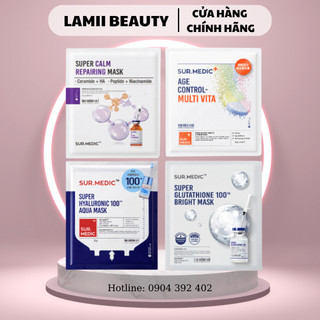 Mặt Nạ Dưỡng Trắng Sur.Medic Surmedic Bright Glutathione 100 Mask/ Mặt nạ giấy INNISFREE MY REAL QUEEZE MASK