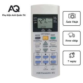 Remote máy lạnh panasonic , Điều khiển điều hòa PANASONIC ION A75C3299 - HÀNG TỐT LỖI 1 ĐỔI 1