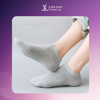 Tất nữ cổ ngắn màu xám dày xuất dư