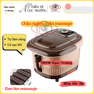 Bồn ngâm chân Có SỤC KHÍ - Bồn massage chân hồng ngoại thải độc tự làm nóng nước, Máy ngâm chân điện