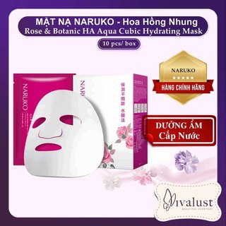 [Chính Hãng - Đài Loan] Mặt Nạ NARUKO Hoa Hồng Nhung - Dưỡng Ẩm Cho Da Khô (Hộp 10 miếng)