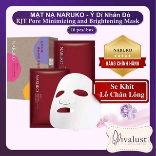 [Chính Hãng - Đài Loan] Mặt Nạ NARUKO Ý Dĩ Nhân Đỏ 25ml/m - Se Khít Lỗ Chân Lông (Hộp 10 miếng)