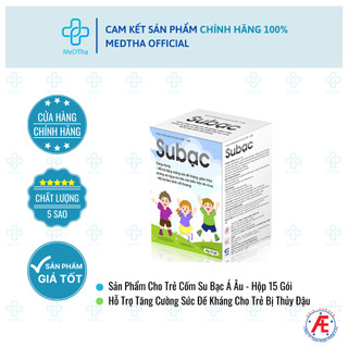  Cốm Su Bạc - Tăng Sức Đề Kháng cho trẻ Tăng Miễn Dịch Chứa Lysine Cao lá Xoài Vitamin C  Hộp 15 Gói  