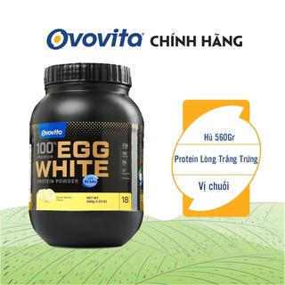 Bột Protein Lòng Trắng Trứng Cao Cấp OVOVITA Vị Chuối Hũ 560gr Hỗ Trợ Tăng Cơ