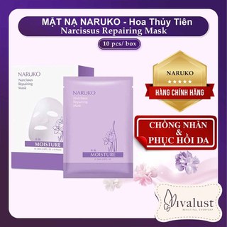 [Chính Hãng - Đài Loan] Mặt Nạ NARUKO Hoa Thủy Tiên - Chống nhăn, Phục hồi và Cấp ẩm cho da (Hộp 10 miếng)