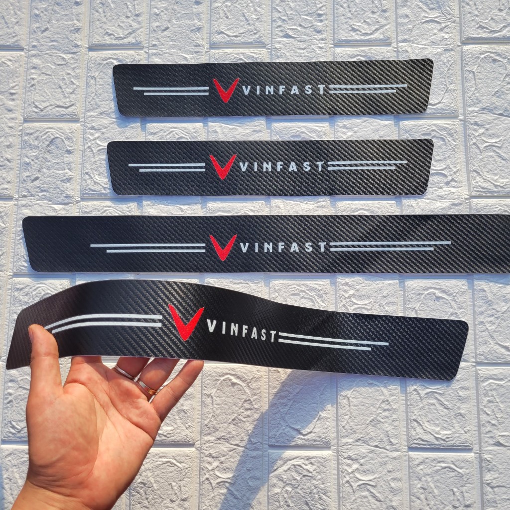 VINFAST - Bộ Miếng Dán Chống Trầy Xước Có Logo Hãng VINFAST Bảo Vệ Bậc Cửa Và Dán Cốp Xe Hơi, Xe Ô T