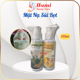 Mặt nạ sủi bọt thải độc spirulina 150ml tảo và nghệ an toàn lành tính