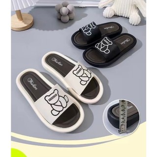 Dép Lê Nữ Quai Ngang Gấu 208 Cao 3cm Siêu Mềm Thoải Mái Chống Trơn Trượt