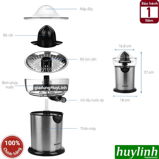 Máy vắt cam Sharp EJ-J130-ST - 130W [Sharp J130] - sử dụng cho gia đình và quán kinh doanh