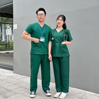 Bộ Scrubs Nam Nữ Đồng Phục Nhân Viên Spa, Thẩm Mỹ Viện, Quần Áo Phòng Mổ Cao Cấp - NHIỀU MÀU