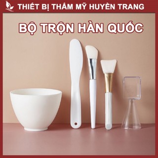Bộ Bát Trộn Mặt Nạ Silicon, Cọ Quét, Cốc Đong Chia Vạch, Cọ Đắp Mặt Nạ Silicone, Dao Trộn Cán Dài, Phong Cách Hàn Quốc