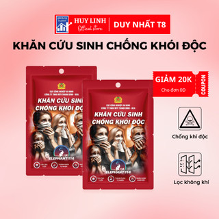 Mặt nạ chống khói phòng độc dạng khăn cứu sinh, chặn khói và khí độc khi cháy nhà, hỏa hoạn - Gói