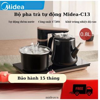  MIDEA - Bộ pha trà tự động MK-C13 kèm bình trà và bình sát khuẩn chén tự động rót nước đun sôi điều chỉnh vị trí 