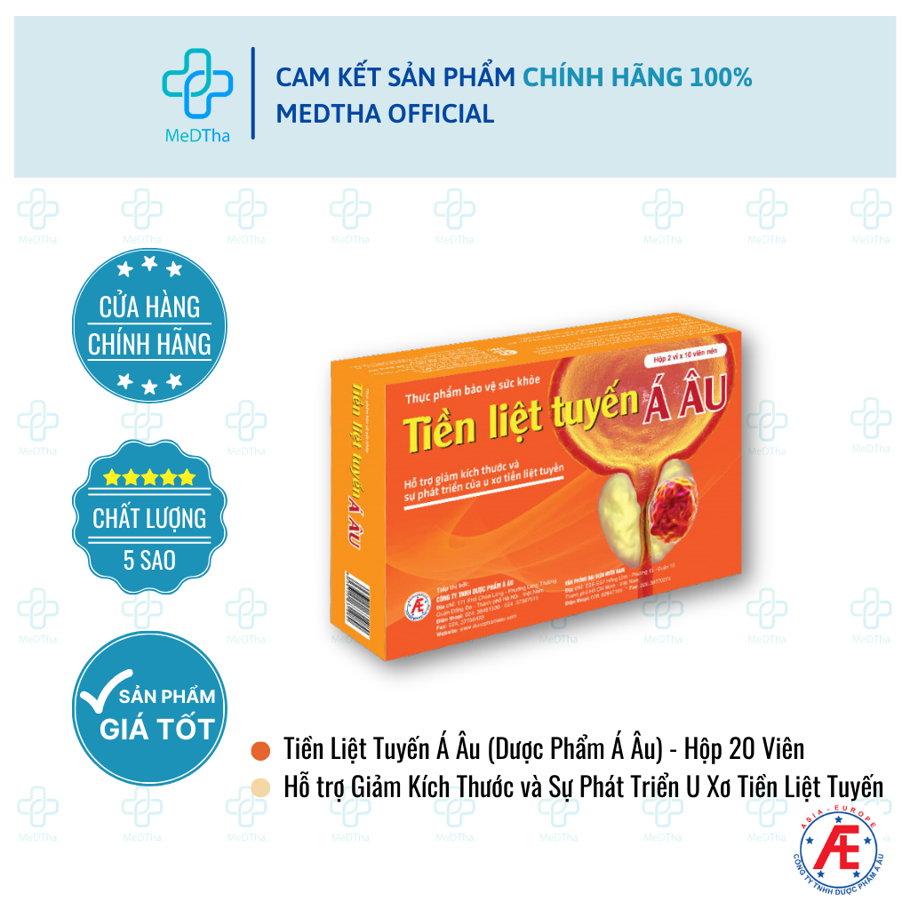 Tiền Liệt Tuyến Á Âu - Hỗ Trợ Giảm Kích Thước và Sự Phát Triển U Xơ Tiền Liệt Tuyến, Tiểu Đêm