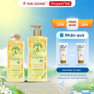 Dầu gội xả dược liệu Thái Dương 7 Gold Hoa Hồng Pháp - Sao Thái Dương