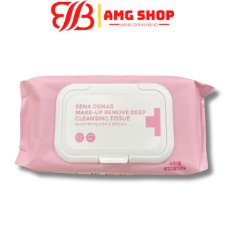  Khăn Tẩy Trang Thuần Chay 3 In 1 SenaDemar Hàn Quốc gói 45 miếng - 