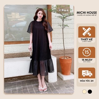 Đầm Suông Đuôi Cá MICHI House Váy Xuông Maxi Đi Biển Dáng Dài Vintage Freesize V482
