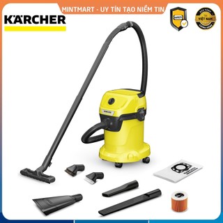 Máy hút bụi khô & ướt karcher wd 3 car - dung tích 17l - hàng chính hãng - bảo hành 12 tháng