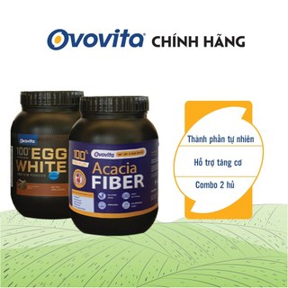 Ovovita combo egg white protein 560gr và acacia fiber 360gr hỗ trợ tăng cơ