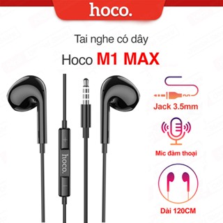 Tai nghe jack 3.5mm Hoco M1 Max kèm Micro đàm thoại nút tăng giảm âm lượng dài 1.2M