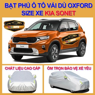 [SONET - LOẠI VẢI DÙ] Bạt trùm xe ô tô Kia Sonet vải dù oxford cao cấp , áo bạt phủ trùm che kín che nắng, che mưa