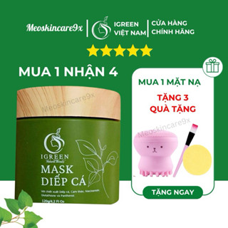 Mặt nạ diếp cá IGREEN - chính hãng, giảm mụn, thâm và hỗ trợ sáng da, da mềm mịn, se khít lỗ chân lông (120gr)
