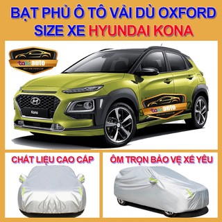 Bạt trùm xe ô tô Hyundai Kona vải dù oxford cao cấp , áo bạt phủ trùm che kín che nắng, che mưa