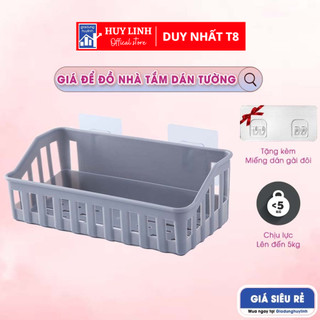Kệ nhựa đan lưới để đồ nhà tắm dán tường - Kệ nhựa dán tường dày dặn chắc chắn chịu lực tốt (GDL04)