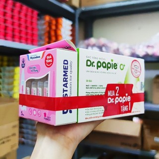 Gạc rơ lưỡi Dr. Papie hộp 30 miếng cho bé 0M+