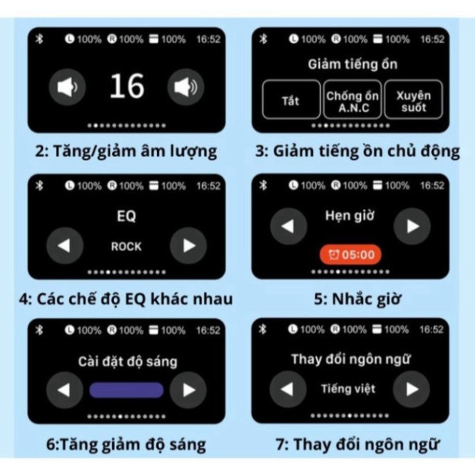 Tai Nghe Bluetooth A9 Pro ANC/ ENC Có Màn Hình Cảm Ứng LCD Thông Minh | BigBuy360 - bigbuy360.vn