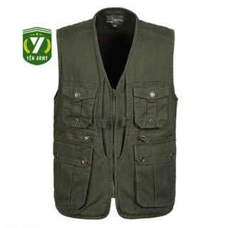 Áo Khoác Gile Nam Kaki 2 Lớp Màu Xanh Rêu / Be Kem - Mã GL015