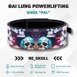 Đai cứng powerlifting khóa PAL VPG [RE_Skull] Powerlifting PAL Belt - Đai Lưng Tập Gym Khóa lẫy