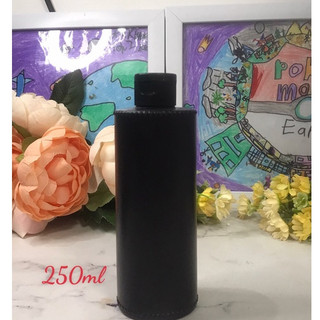 Chai nhựa hdpe chai hx 250ml đen nắp bật đen 24mm