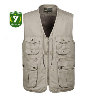 Áo Khoác Gile Nam Kaki 2 Lớp Màu Be Kem / Xanh Rêu - Mã GL015