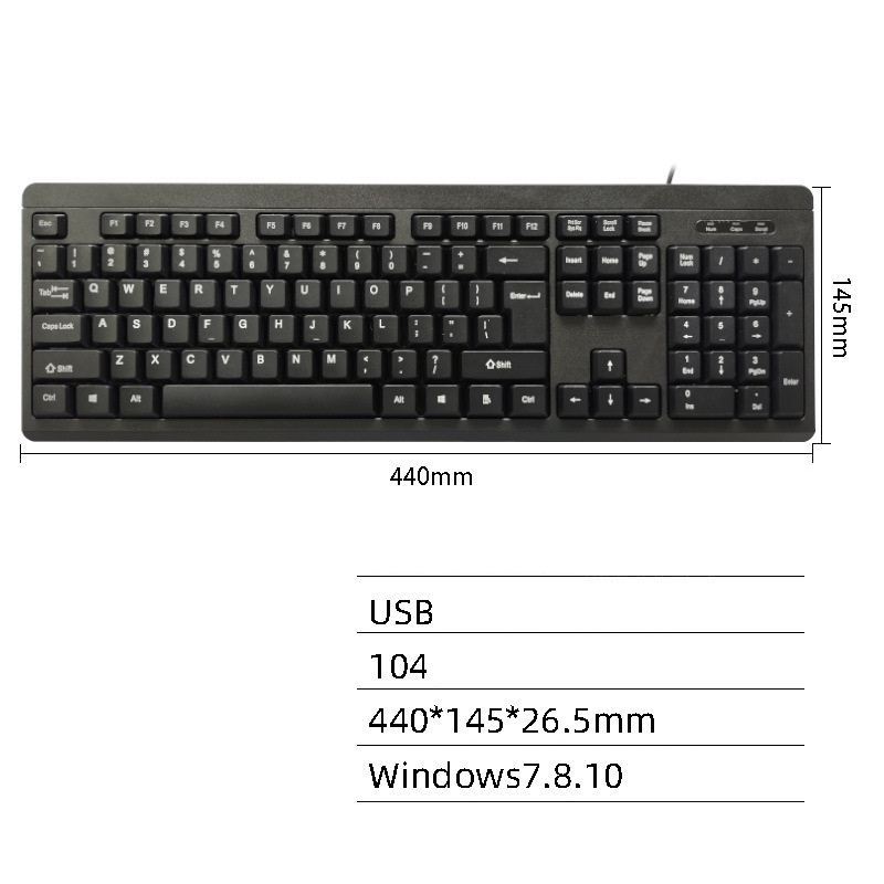 Bàn phím tiếng Hàn Quốc TCKB104 dùng cho văn phòng | BigBuy360 - bigbuy360.vn