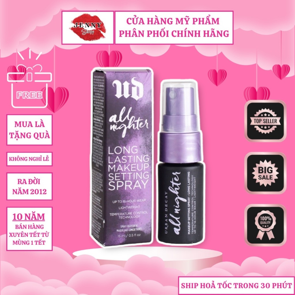 [Mini Size] Xịt Khóa Lớp Trang Điểm All Nighter Makeup Setting Spray