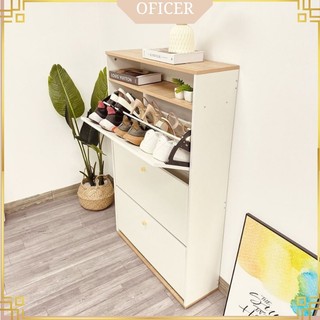 Tủ giày thông minh mutil 3f, tủ dép 3 cánh lật đa năng thương hiệu baizan - bz112