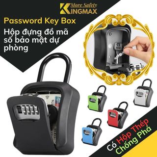 Ổ Khoá Mật Mã Đựng Đồ Dự Phòng 4 mã số thông minh bảo mật móc khoá gắn tường trong nhà ngoài trời