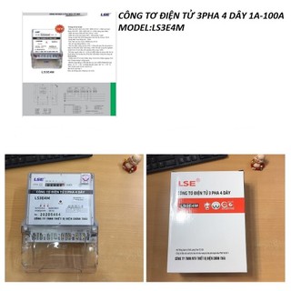 CÔNG TƠ ĐIỆN 3PHA LSE, ĐỒNG HỒ ĐO ĐIỆN 3 PHA 4 DÂY KIỂU ĐIỆN TỬ MODEL:LS3E4M