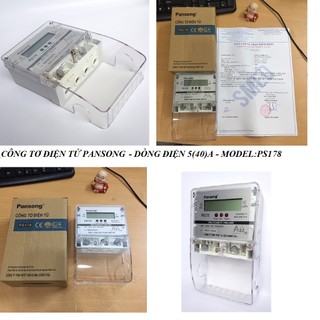 CÔNG TƠ ĐIỆN TỬ 1 PHA 2 DÂY 5-40A PANSONG MODEL PS178