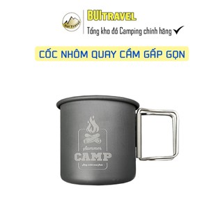 Cốc nhôm uống trà, cafe 300ml- Cốc nhôm quai gấp gọn