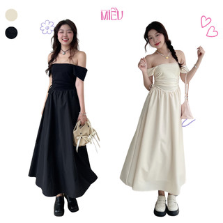 Đầm dài đầm maxi trễ vai tiểu thư sang trọng Lyla Miều Est.2013