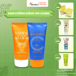 Kem chống nắng 3w clinic - 3w sun cream spf50 pa+++ 70ml