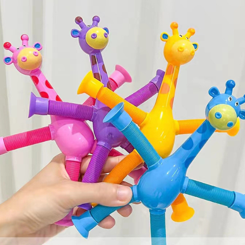 Đồ chơi lò xo hươu cao cổ, hươu cao cổ kéo dài có đèn LED cho bé 89053