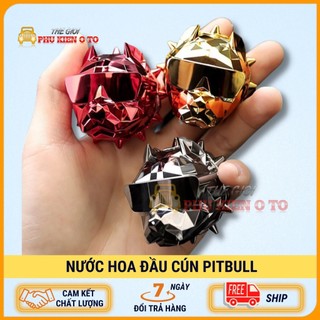 Hộp 2 nước hoa ô tô kẹp cửa gió điều hòa [ CAO CẤP ] nước hoa đầu chó Pitbull 15ml