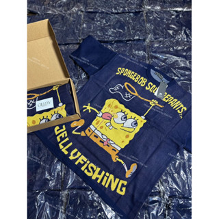 [SẴN NHIỀU MÃ] ÁO THUN DỆT KIM PLOYPA OVERSIZE SPONGEBOB CHUẨN HÀNG THÁI LAN