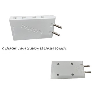 Phích chuyển 1 ra 4,ổ cắm chia 1 ra 4 2500W NIVAL