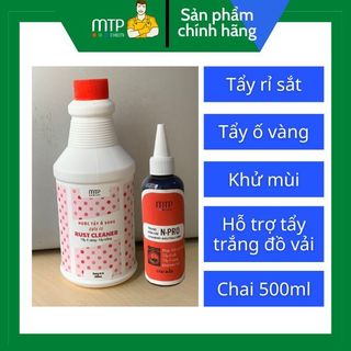 Tẩy rỉ sét vết ố trên vải > tẩy ố vàng trên giày> trung hòa vải, chai 500ml- mtpchem